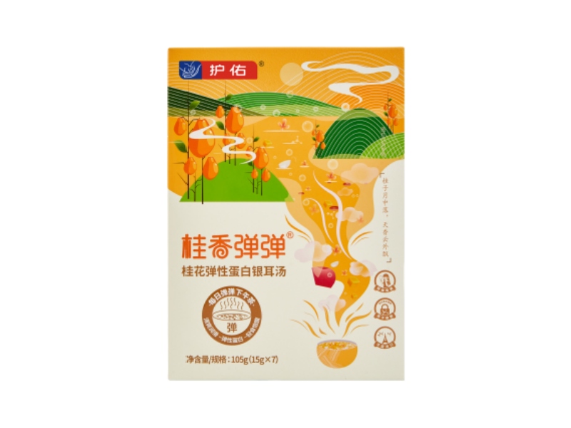 Soupe protéinée élastique à l’osmanthus parfumé et champignons blancs